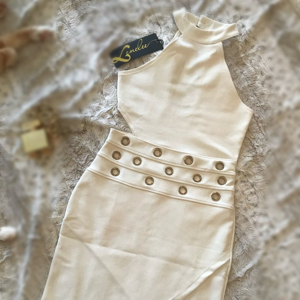 Asymmetry: Never-Worn Off-White Dress